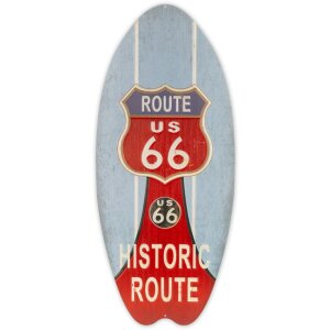 ZEP Blechschild SURF 23x53 cm Surfbrett Historic Route