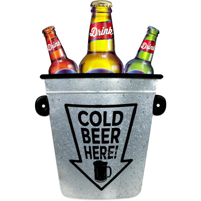 ZEP Оловянный знак BUCKET 54x37x5,5 см разноцветный