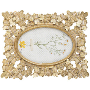 Clayre & Eef 2F0958 Фоторамка 18x2x22 см - 10x15 см золотого цвета