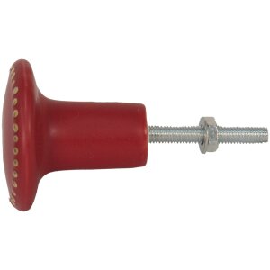 Clayre & Eef 65062 Türknopf Ø 4x3 cm Rot Goldfarbig