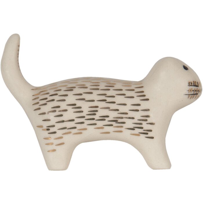 Clayre & Eef 65070 Дверная ручка 8x4x5 см белый - золотой цвет