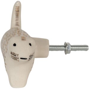 Clayre & Eef 65070 Дверная ручка 8x4x5 см белый -...