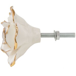 Clayre & Eef 65075 Дверная ручка 5x4x5 см Белая -...