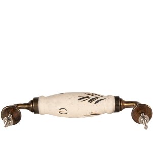 Clayre & Eef 65167B Ручка 17x5x3 см белый - золотой цвет