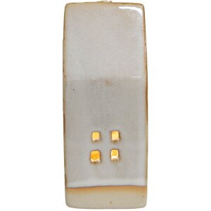Clayre & Eef 6CE1506 Dekoration Haus mit LED 5x5x12 cm Beige