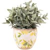 Clayre & Eef 6CE1529XS Декоративный цветочный горшок Ø 12x11 см желтый