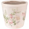 Clayre & Eef 6CE1544L Dekoration Blumentopf Ø 17x16 cm Rosa Beige