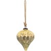 Clayre & Eef 6GL3650 Рождественская безделушка Ø 13x15 см Рождественская безделушка золотого цвета