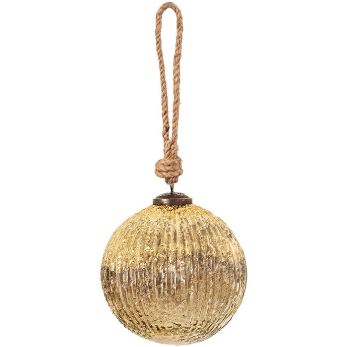 Clayre & Eef 6GL3657 Рождественские баулы Ø 5x5 см Золотистые рождественские баулы