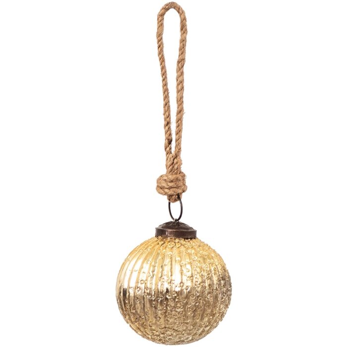 Clayre & Eef 6GL3658 Рождественская безделушка Ø 7x7 см Рождественская безделушка золотого цвета
