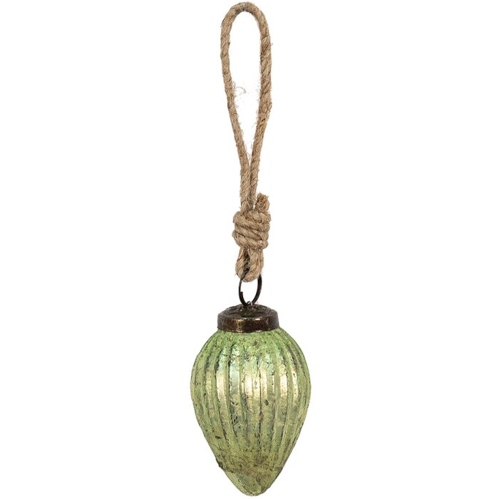 Clayre & Eef 6GL3664 Рождественские баулы Ø 5x7 см Зеленые рождественские баулы