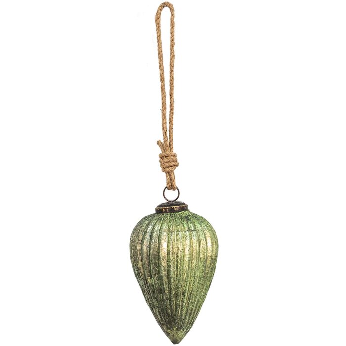 Clayre & Eef 6GL3666 Рождественские баулы Ø 9x14 см Зеленые рождественские баулы