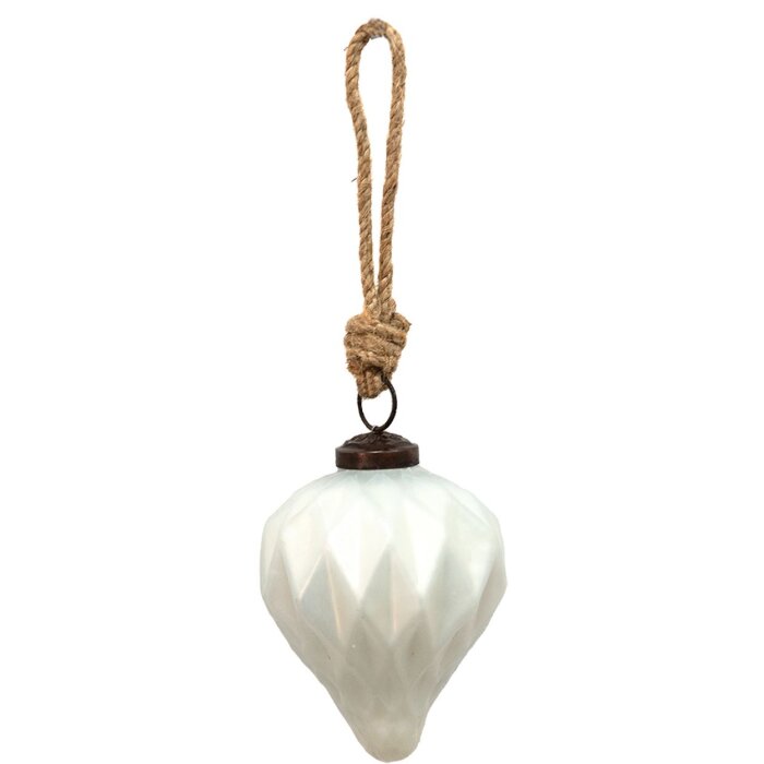 Clayre & Eef 6GL3675 Рождественские баулы Ø 7x8 см Белые рождественские баулы