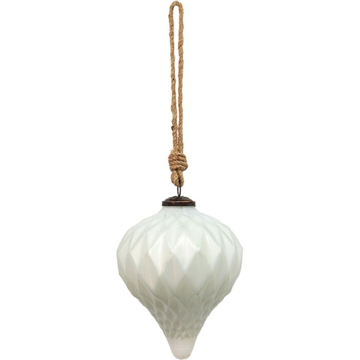 Clayre & Eef 6GL3677 Елочные игрушки Ø 13x15 см Белый