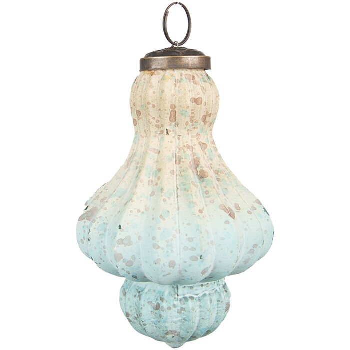 Clayre & Eef 6GL3718 Рождественские баулы Ø 8x12 см Бирюзовые рождественские баулы