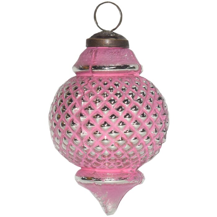 Clayre & Eef 6GL3766 Рождественские баулы Ø 8x10 см Розовые рождественские баулы