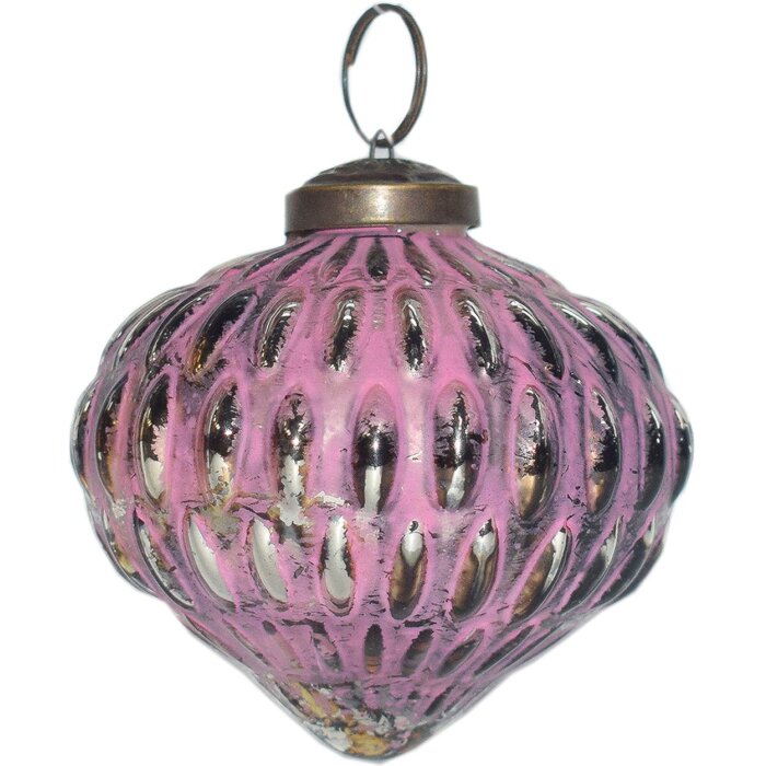 Clayre & Eef 6GL3767 Рождественские баулы Ø 7x7 см Розовые рождественские баулы