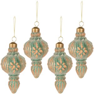 Clayre & Eef 6GL3954 Елочные игрушки Ø 6x13 см...