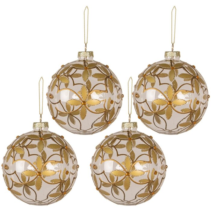 Clayre & Eef 6GL3955 Рождественские баулы Ø 10 см (набор из 4) Рождественские баулы