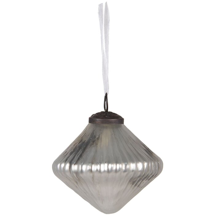 Clayre & Eef 6GL4002 Рождественская безделушка Ø 9x9 см Белая рождественская безделушка