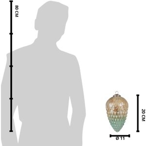 Clayre & Eef 6GL4046 Елочные игрушки Ø 11x20...