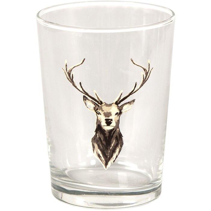 Clayre & Eef 6GL4085 Стакан для питья Ø 8x12 см - 400 мл коричневый