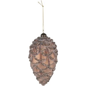 Clayre & Eef 6GL4123 Елочные игрушки Ø 9x18 - Ø 7x15 см (набор из 2) Коричневый