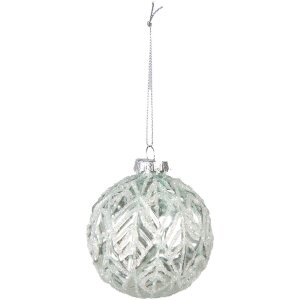 Clayre & Eef 6GL4127 Елочные игрушки Ø 8x8 см (набор из 2) Зеленый