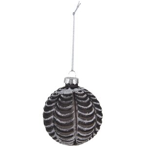 Clayre & Eef 6GL4154 Елочные игрушки Ø 8x8 см (набор из 4) Черный