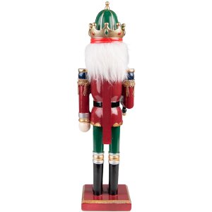 Clayre & Eef 6PR3813 Украшение Щелкунчик 9x7x30 см зеленый - красный