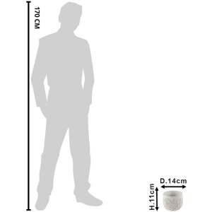 Clayre & Eef 6TE0403S Blumentopf Ø 14x11 cm...