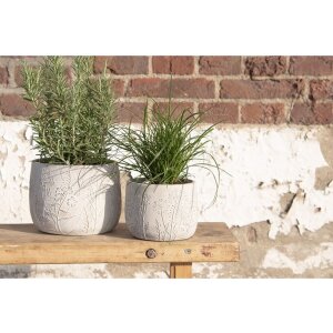 Горшок для цветов Clayre & Eef 6TE0403S Ø 14x11 см серо-бежевый