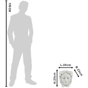 Clayre & Eef 6TE0409L Горшок для цветов 20x23x25 см серо-бежевый