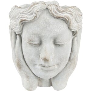 Clayre & Eef 6TE0409M Blumentopf 18x18x20 cm Grau...