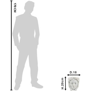 Цветочный горшок Clayre & Eef 6TE0409M 18x18x20 см серо-бежевый