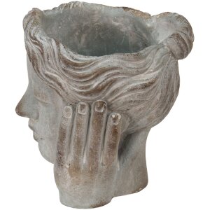 Горшок для цветов Clayre & Eef 6TE0409S 14x16x17 см серый