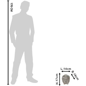 Горшок для цветов Clayre & Eef 6TE0409S 14x16x17 см серый