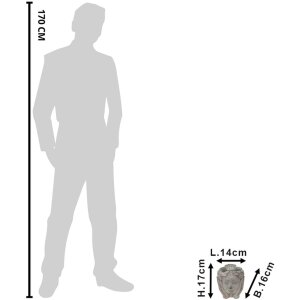 Горшок для цветов Clayre & Eef 6TE0409S 14x16x17 см серый