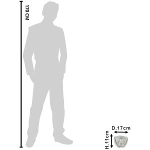 Горшок для цветов Clayre & Eef 6TE0412S 17x17x11 см бежево-серый