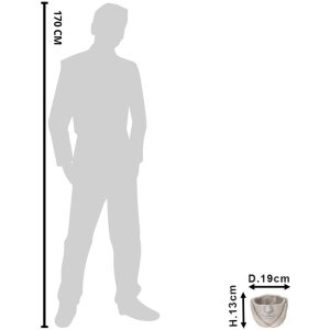 Цветочный горшок Clayre & Eef 6TE0413M 19x19x13 см серо-бежевый