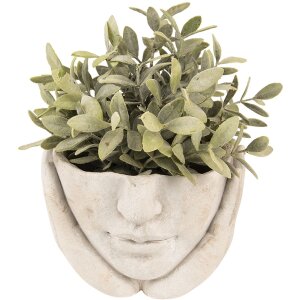 Clayre & Eef 6TE0413S Цветочный горшок 17x17x11 см серо-бежевый