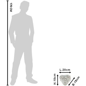 Clayre & Eef 6TE0418L Цветочный горшок 20x18x18 см серо-бежевый