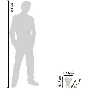 Clayre & Eef 6TE0419 Цветочный горшок 11x11x17 см серо-бежевый
