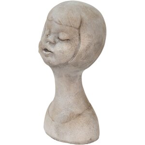 Clayre & Eef 6TE0422L Büste Mädchen 12x11x24 cm Beige