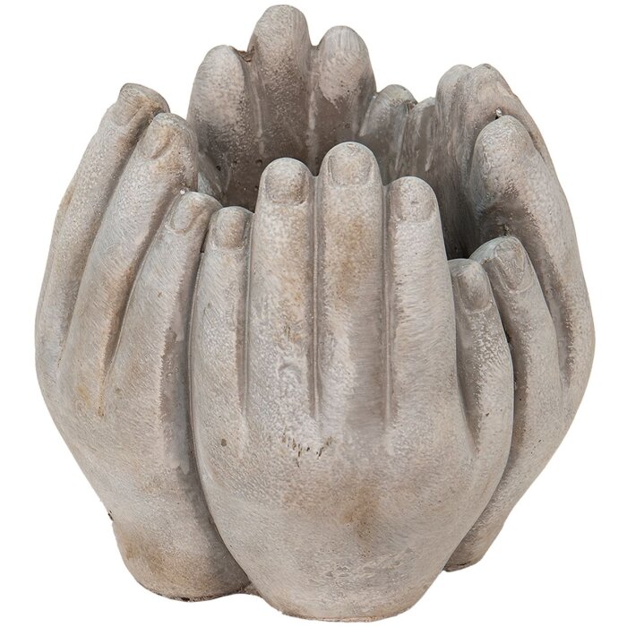 Горшок для цветов Clayre & Eef 6TE0423S 15x15x17 см бежевый