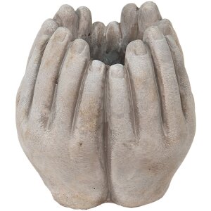 Clayre & Eef 6TE0423S Blumentopf 15x15x17 cm Beige