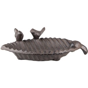 Clayre & Eef 6Y5286 Vogel Fressnapf 19x10x5 cm Braun