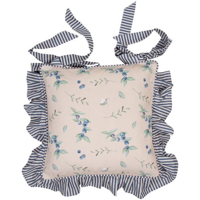 Clayre & Eef BBF25 Stuhlkissen-Hülle 40x40 cm Beige Baumwolle