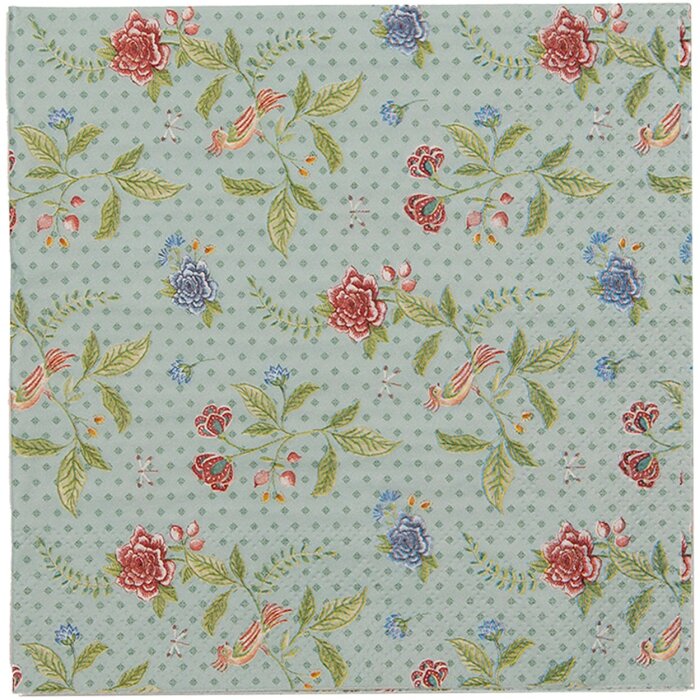 Clayre & Eef BLW73 Бумажные салфетки 33x33 см (20 шт.) Сине-зеленые