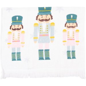 Clayre & Eef CT024 Gästetuch 40x66 cm Blau Rosa